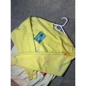 Champion Eco Crewneck Sweater Men's Small Yellow Patches Red Bull